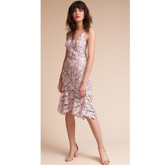 BHLDN Dresses & Skirts - BHLDN Lilac Marina Lace Appliqué Dress Size 0